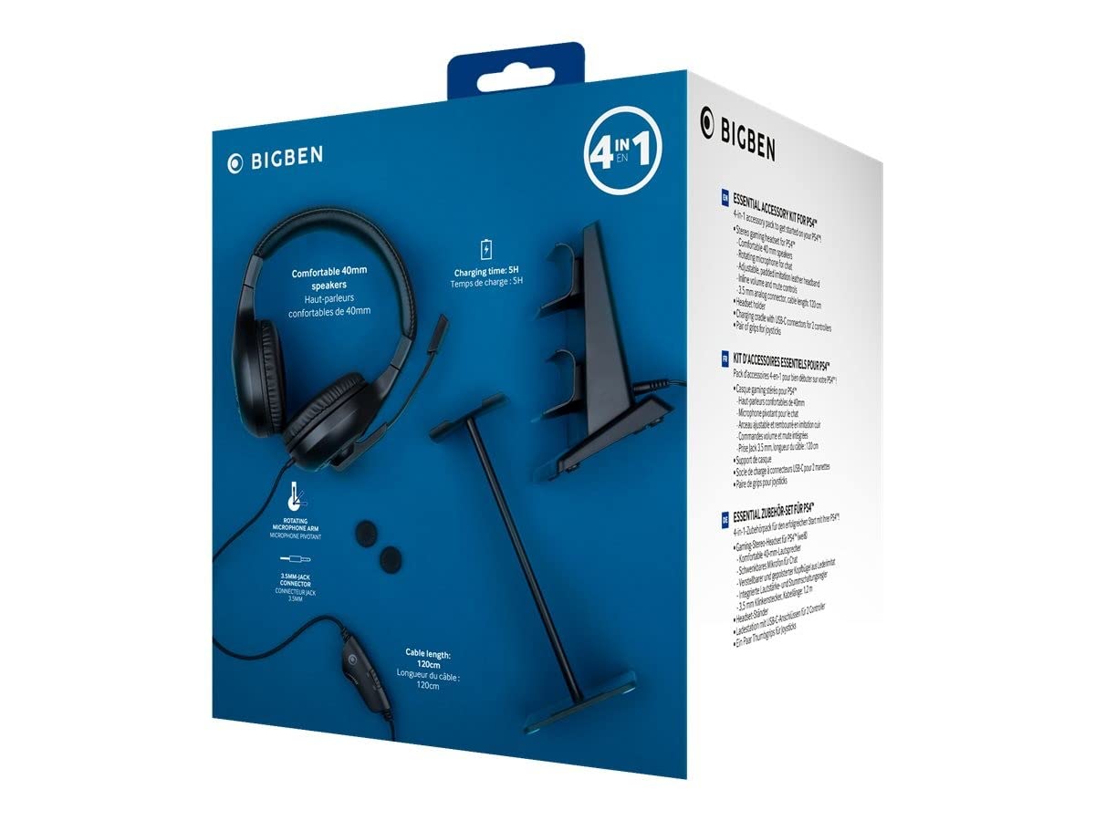 Auriculares Gaming Nacon Paquete Esencial ( PS4 - ) - Soporte, base de carga, empuñaduras Auriculares Gaming Nacon Paquete Esencial ( PS4 - ) - Soporte, base de carga, empuñaduras